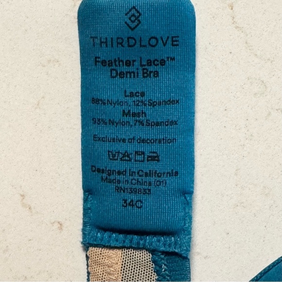 Third Love Feather Lace Demi bra 34C - Picture 7 of 7